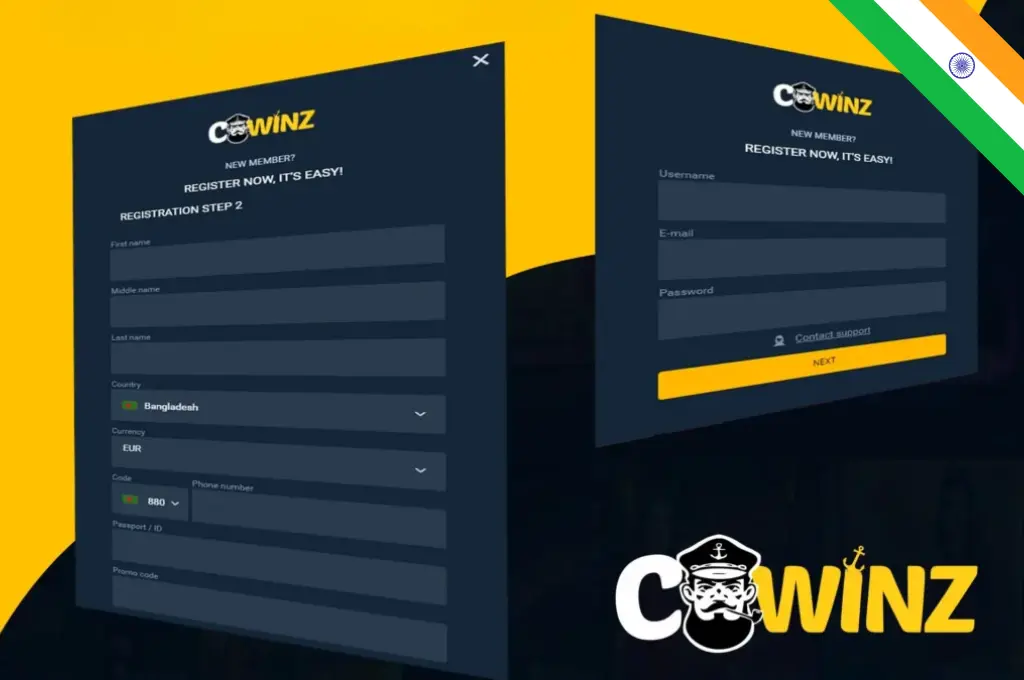 Easy Registration and Login Cwinz Casino