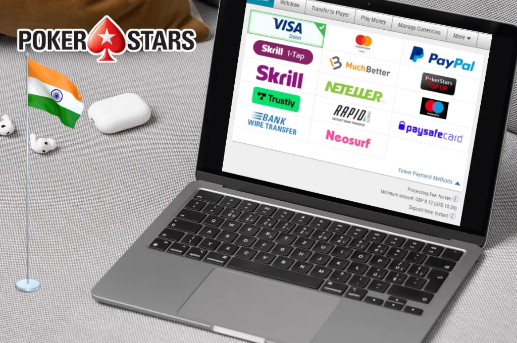 Payment Methods in PokerStars India